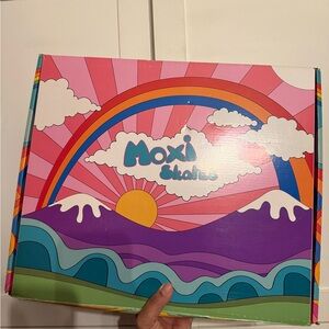 Rainbow Rider Pink and Red MOXI Skates